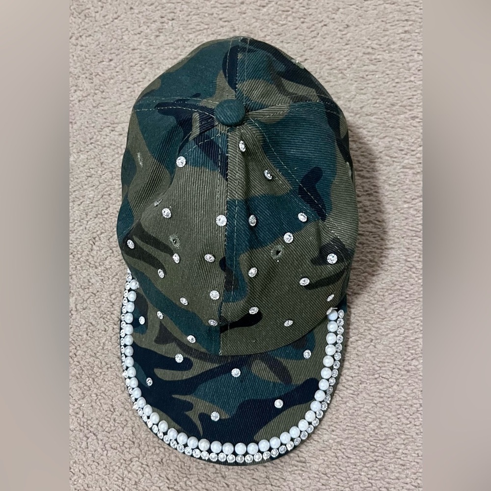 Camo with bling hat